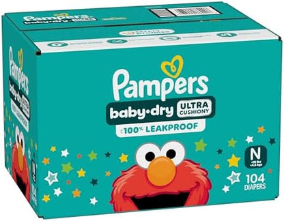 Pampers Diapers - Baby Dry - Size 1, 44 Count, Absorbent Disposable Infant Diaper (Packaging May Vary)