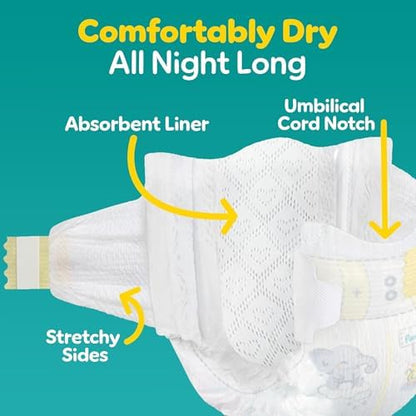 Pampers Baby Diapers - Swaddlers - Size 0, 84 Count, Ultra Absorbent Disposable Newborn Diaper