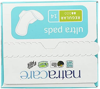 Natracare Cotton Natural Feminine Ultra Pads Regular With Wings By Natracare, 14 Ea, 14 Count