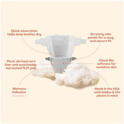 Hello Bello Premium Baby Diapers Size Newborn, 32 Count of Disposable, Extra-Absorbent, Hypoallergenic Baby Diapers with Snug and Comfort Fit, Alphabet Soup