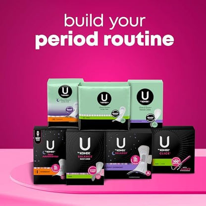 U by Kotex Balance Ultra Thin Pads with Wings, Heavy Absorbency, 46 Count (Packaging May Vary)