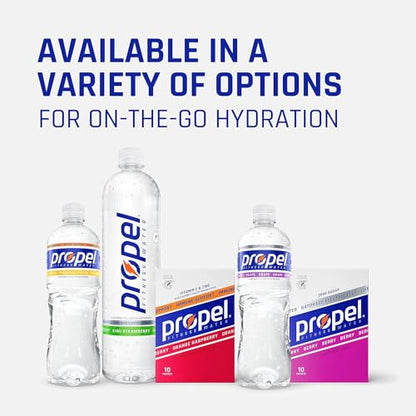Propel Electrolyte Enhanced Water Sports Drink, Grape Flavored Water, Zero Calorie &amp; Zero Sugar Hydration with Electrolytes and Vitamins C &amp; E, 16.9 fl oz Bottles (12 Pack)