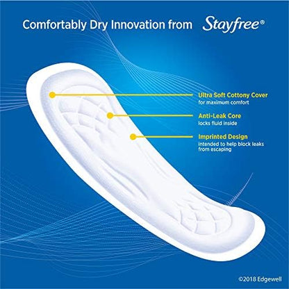 Stayfree Maxi Pads for Women, Super - 66 Count