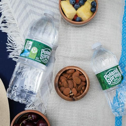 Poland Spring Maine Spring Water Bottles, 24 Pack – Crisp, Still Bottled Water with Naturally Balanced Occurring Minerals &amp; Electrolytes for Taste - 16.9 Fl Oz