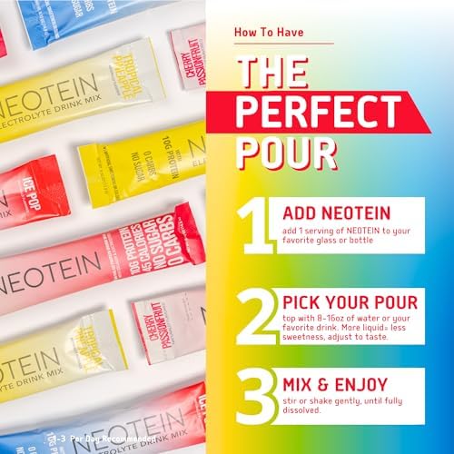 Electrolyte Powder Packets, Protein Powder with 10g Protein &amp; Collagen - Hydration Packets - Zero Sugar, NO Fillers, NO Carbs | Variety Pack | 40 Calories | Keto &amp; Paleo | Pack of 24