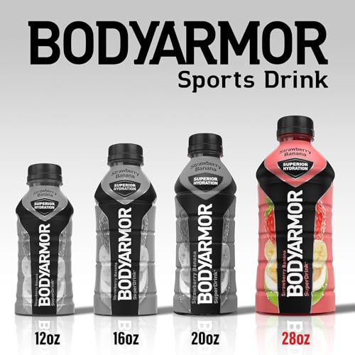 BODYARMOR Sports Drink Sports Beverage, Blue Raspberry, Natural Flavors With Vitamins, Potassium-Packed Electrolytes, No Preservatives, Perfect For Athletes, 12 ounce (Pack of 8)