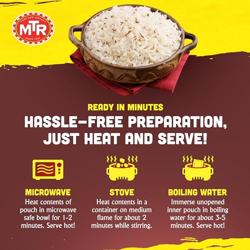 MTR - Shahi Paneer - Mild Tomato Gravy with Cottage Cheese - Authentic Indian Flavors - Flavorful, Easy, Ready-to-Eat Meal - Experience the Richness of Paneer in a Hearty Tomato Curry (Pack of 6)
