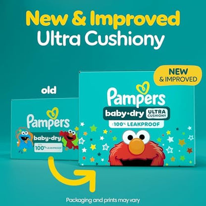 Pampers Diapers - Baby Dry - Size 1, 44 Count, Absorbent Disposable Infant Diaper (Packaging May Vary)