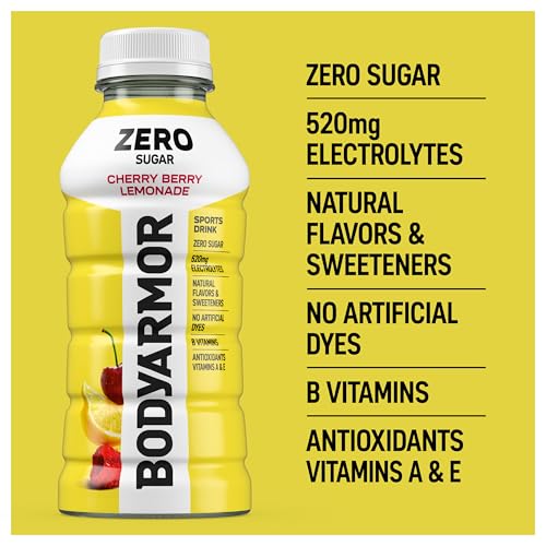 BODYARMOR LYTE Sports Drink Low-Calorie Sports Beverage, Peach Mango, Coconut Water Hydration, Natural Flavors With Vitamins, Potassium-Packed Electrolytes, Perfect For Athletes, 12 Fl Oz (Pack of 8)