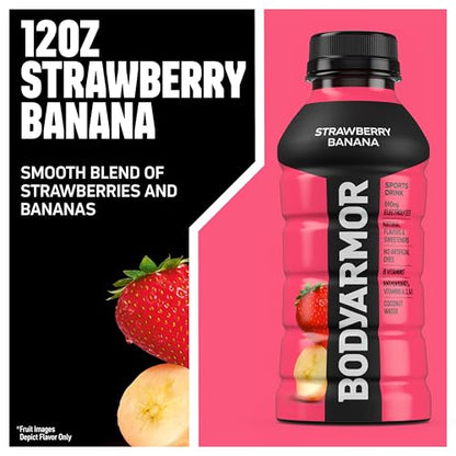 BODYARMOR Sports Drink Sports Beverage, Blue Raspberry, Natural Flavors With Vitamins, Potassium-Packed Electrolytes, No Preservatives, Perfect For Athletes, 12 ounce (Pack of 8)