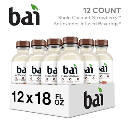 Bai Coconut Variety Pack, Antioxidant Infused Water Beverage, with Vitamin C and No Artificial Sweeteners, 18 fl oz bottles, 12 pack