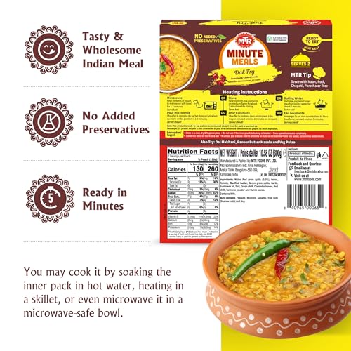 MTR - Shahi Paneer - Mild Tomato Gravy with Cottage Cheese - Authentic Indian Flavors - Flavorful, Easy, Ready-to-Eat Meal - Experience the Richness of Paneer in a Hearty Tomato Curry (Pack of 6)