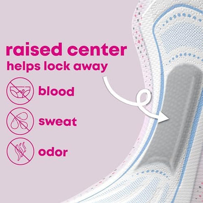 U by Kotex Balance Ultra Thin Pads with Wings, Heavy Absorbency, 46 Count (Packaging May Vary)