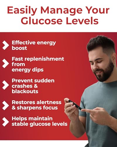 Fast-Acting Glucose Packets - Quick Dissolving, Gluten-Free 15g of Glucose Powder for Sugar &amp; Energy Dips - Oral Dextrose Powder for Kids &amp; Adults, 12 Slimpaks, Orange