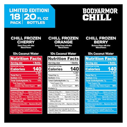 BODYARMOR Sports Drink Sports Beverage, Blue Raspberry, Natural Flavors With Vitamins, Potassium-Packed Electrolytes, No Preservatives, Perfect For Athletes, 12 ounce (Pack of 8)