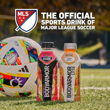 BODYARMOR Sports Drink Sports Beverage, Blue Raspberry, Natural Flavors With Vitamins, Potassium-Packed Electrolytes, No Preservatives, Perfect For Athletes, 12 ounce (Pack of 8)