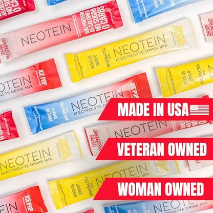Electrolyte Powder Packets, Protein Powder with 10g Protein &amp; Collagen - Hydration Packets - Zero Sugar, NO Fillers, NO Carbs | Variety Pack | 40 Calories | Keto &amp; Paleo | Pack of 24