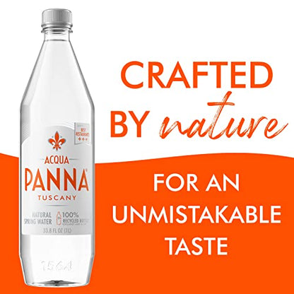 Acqua Panna Natural Spring Water, 33.8 Oz Plastic Bottles (12 Pack)