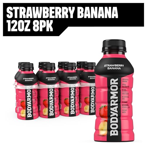BODYARMOR Sports Drink Sports Beverage, Blue Raspberry, Natural Flavors With Vitamins, Potassium-Packed Electrolytes, No Preservatives, Perfect For Athletes, 12 ounce (Pack of 8)