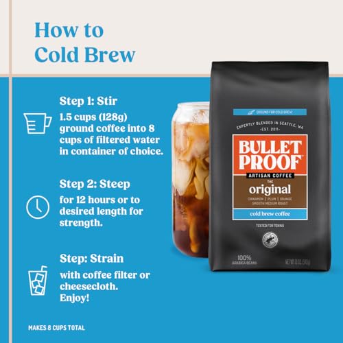 Bulletproof The Mentalist Medium-Dark Roast Ground Coffee, 12 Ounces, Clean Coffee Tested for Toxins, Packaging May Vary