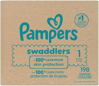 Pampers Baby Diapers - Swaddlers - Size 0, 84 Count, Ultra Absorbent Disposable Newborn Diaper