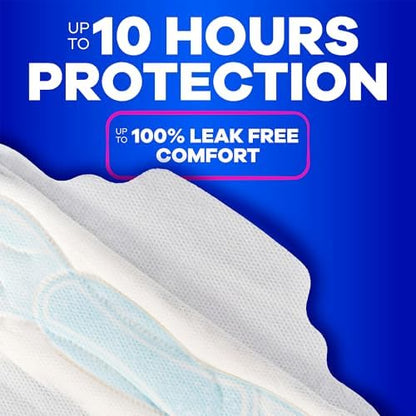 Always Maxi Feminine Pads with Wings for Women, Size 2, Long Super Absorbency, Unscented 42 Count