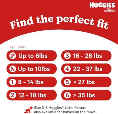 Huggies Size Newborn Diapers, Little Snugglers Baby Diapers, Size Newborn (up to 10 lbs), 31 Count, Packaging May Vary