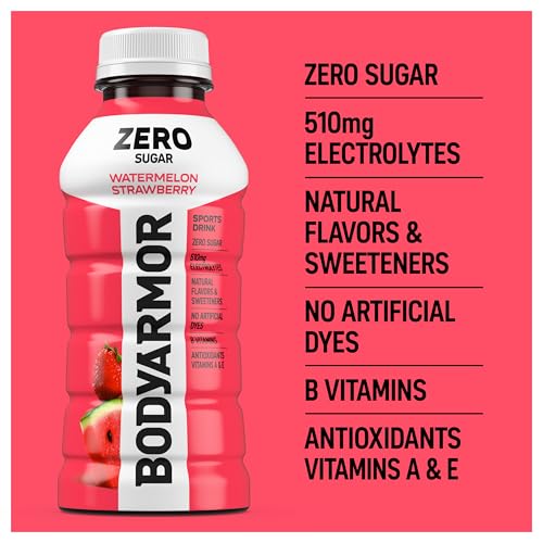 BODYARMOR LYTE Sports Drink Low-Calorie Sports Beverage, Peach Mango, Coconut Water Hydration, Natural Flavors With Vitamins, Potassium-Packed Electrolytes, Perfect For Athletes, 12 Fl Oz (Pack of 8)