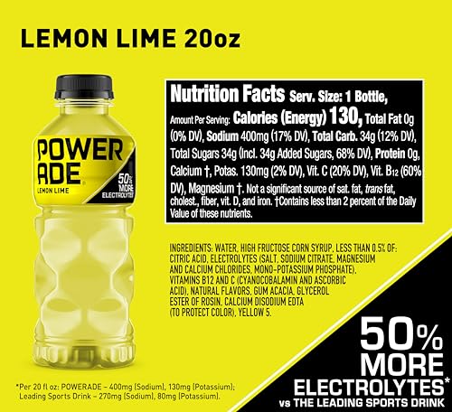 POWERADE Sports Drink Grape, 20 Ounce (Pack of 8)