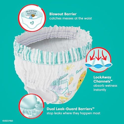 Pampers Diapers - Cruisers 360 - Size 4, 144 Count, Babyproof up to 100% Leakproof Pull-On Diaper