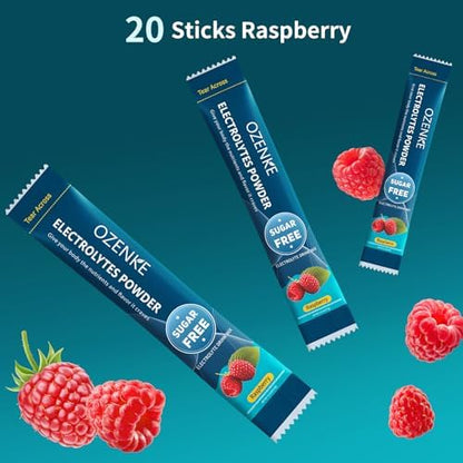 Electrolytes Powder Packets, Hydration Packets, Electrolytes Powder No Sugar, Portable Electrolyte Drink Mix for Rapid Hydration, Sugar Free &amp; Low Sodium | 0 Calorie | 7 Flavors | 20 Sticks