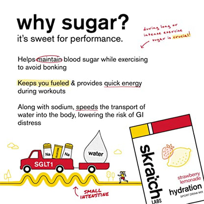 Skratch Labs Hydration Powder | Sport Drink Mix | Electrolytes Powder for Exercise, Endurance, and Performance | Lemon + Lime | 20 Servings | Non-GMO, Vegan, Kosher