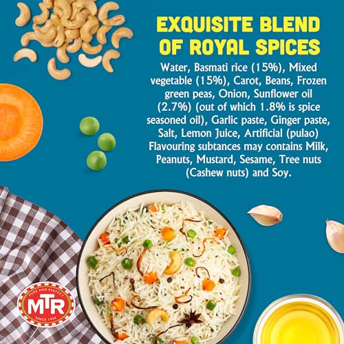 MTR - Shahi Paneer - Mild Tomato Gravy with Cottage Cheese - Authentic Indian Flavors - Flavorful, Easy, Ready-to-Eat Meal - Experience the Richness of Paneer in a Hearty Tomato Curry (Pack of 6)