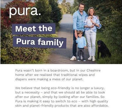 Pura Hypoallergenic Diapers, Size 1 (4-11 lbs), Newborn, Totally Chlorine Free, Wetness Indicator, Suitable for Sensitive Skin, Soft Organic Cotton Comfort, Overnight, 1 Pack of 32 Baby Diapers