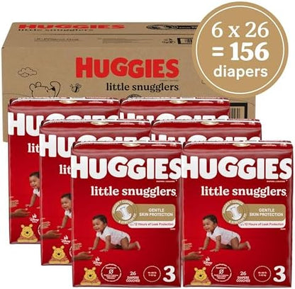 Huggies Size Newborn Diapers, Little Snugglers Baby Diapers, Size Newborn (up to 10 lbs), 31 Count, Packaging May Vary