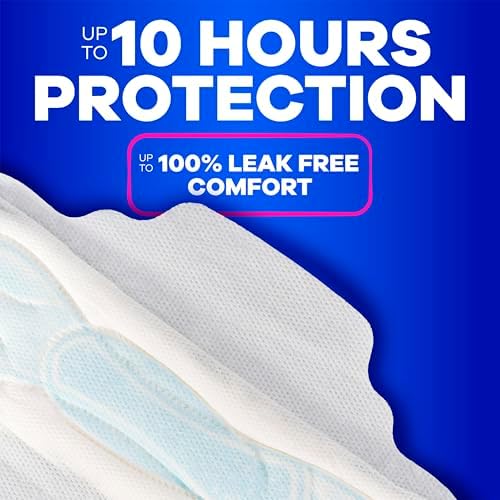 Always Maxi Feminine Pads with Wings for Women, Size 2, Long Super Absorbency, Unscented 42 Count