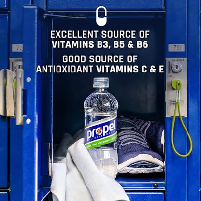 Propel Electrolyte Enhanced Water Sports Drink, Grape Flavored Water, Zero Calorie &amp; Zero Sugar Hydration with Electrolytes and Vitamins C &amp; E, 16.9 fl oz Bottles (12 Pack)