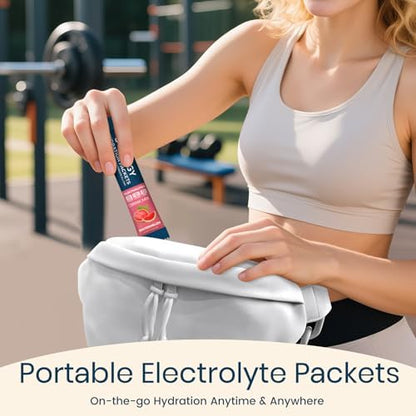 Electrolytes Powder Packets Sugar Free Hydration Packets, 7 Flavors Liquid Daily IV Electrolyte Drink Mixes for Rehydration with Electrolytes, Vitamins, 0 Calorie, 20 Sticks