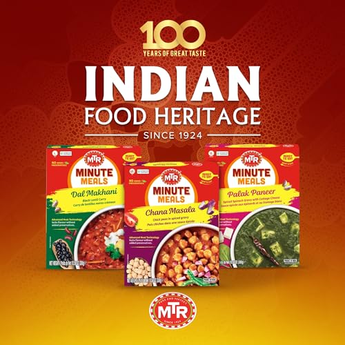 MTR - Shahi Paneer - Mild Tomato Gravy with Cottage Cheese - Authentic Indian Flavors - Flavorful, Easy, Ready-to-Eat Meal - Experience the Richness of Paneer in a Hearty Tomato Curry (Pack of 6)
