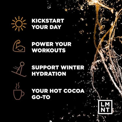 LMNT Zero Sugar Hot Chocolate or Coffee Mixer - Chocolate Salt | Drink Mix | 12-Count