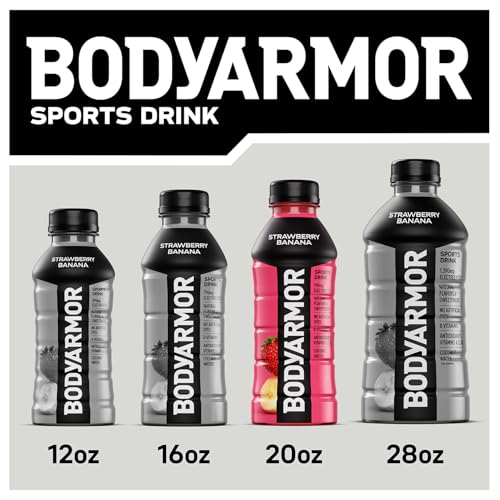 BODYARMOR Sports Drink Sports Beverage, Blue Raspberry, Natural Flavors With Vitamins, Potassium-Packed Electrolytes, No Preservatives, Perfect For Athletes, 12 ounce (Pack of 8)