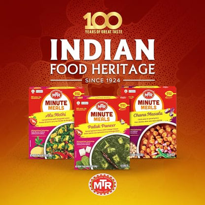MTR - Shahi Paneer - Mild Tomato Gravy with Cottage Cheese - Authentic Indian Flavors - Flavorful, Easy, Ready-to-Eat Meal - Experience the Richness of Paneer in a Hearty Tomato Curry (Pack of 6)
