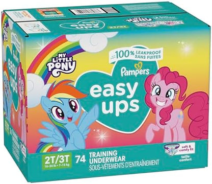 Pampers Training Pants - Easy Ups Girls &amp; Boys - Size 4T-5T, 56 Count, My Little Pony Potty Underwear (Packaging May Vary)