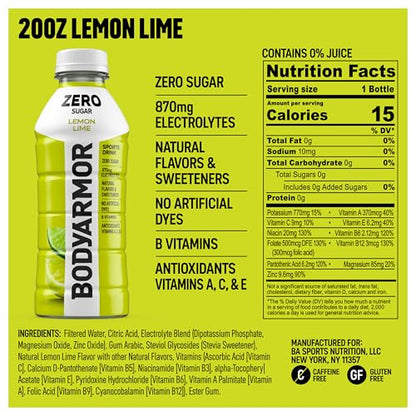 BODYARMOR LYTE Sports Drink Low-Calorie Sports Beverage, Peach Mango, Coconut Water Hydration, Natural Flavors With Vitamins, Potassium-Packed Electrolytes, Perfect For Athletes, 12 Fl Oz (Pack of 8)