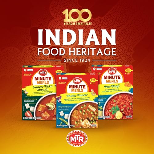 MTR - Shahi Paneer - Mild Tomato Gravy with Cottage Cheese - Authentic Indian Flavors - Flavorful, Easy, Ready-to-Eat Meal - Experience the Richness of Paneer in a Hearty Tomato Curry (Pack of 6)