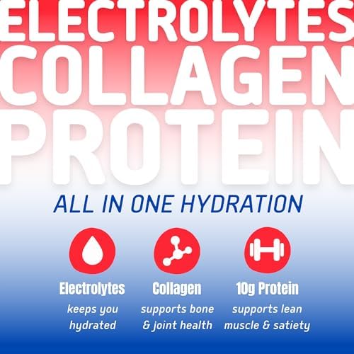 Electrolyte Powder Packets, Protein Powder with 10g Protein &amp; Collagen - Hydration Packets - Zero Sugar, NO Fillers, NO Carbs | Variety Pack | 40 Calories | Keto &amp; Paleo | Pack of 24