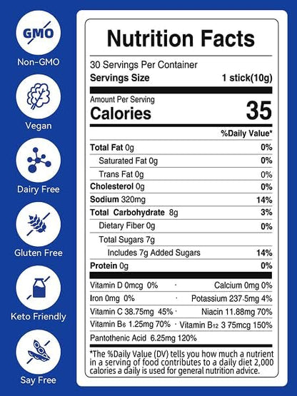 Electrolytes Powder Packets - Hydration Packets, Liquid Daily IV Hydrate Packets for Dehydration Relief and Rehydration Portable, Instant Electrolyte Drink Mix NonGMO 10.58oz 300g (Variety 30 Packets)