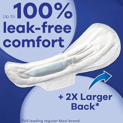Always Maxi Overnight Pads with Wings for Women, Size 4, Overnight Absorbency, Unscented, 33 Count