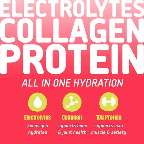 Electrolyte Powder Packets, Protein Powder with 10g Protein &amp; Collagen - Hydration Packets - Zero Sugar, NO Fillers, NO Carbs | Variety Pack | 40 Calories | Keto &amp; Paleo | Pack of 24
