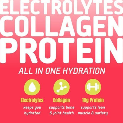 Electrolyte Powder Packets, Protein Powder with 10g Protein &amp; Collagen - Hydration Packets - Zero Sugar, NO Fillers, NO Carbs | Variety Pack | 40 Calories | Keto &amp; Paleo | Pack of 24